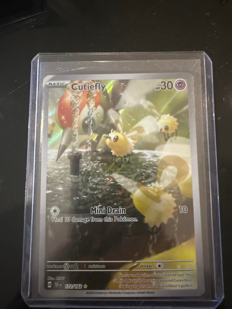 Pokémon kaart Cutiefly 172/162, Ophalen of Verzenden, Gebruikt, Losse kaart, Foil