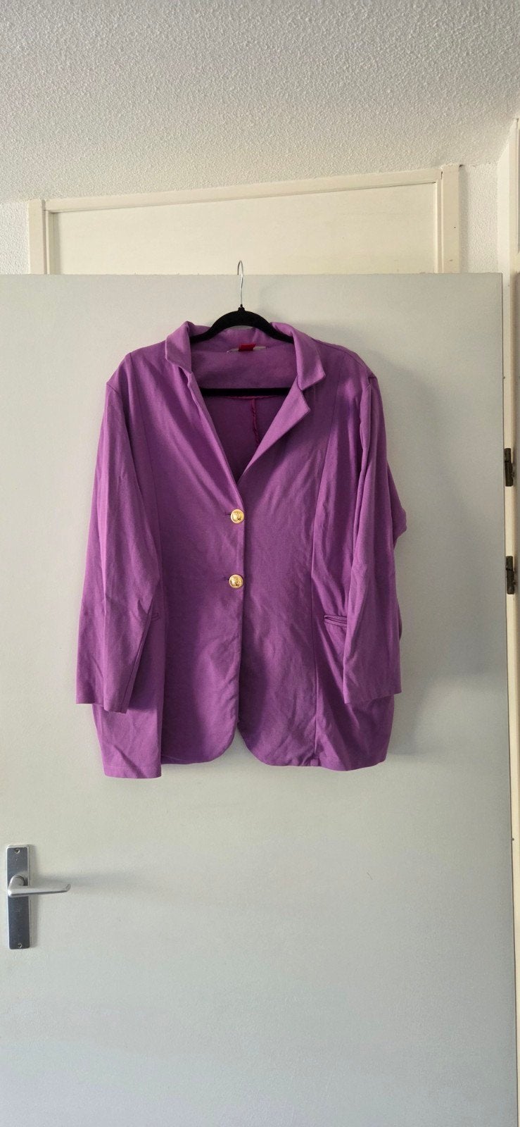 ONLY-M Paars Jasje Maat 52, Kleding | Dames, Paars, Ophalen of Verzenden, Zo goed als nieuw, Jasje of Colbert