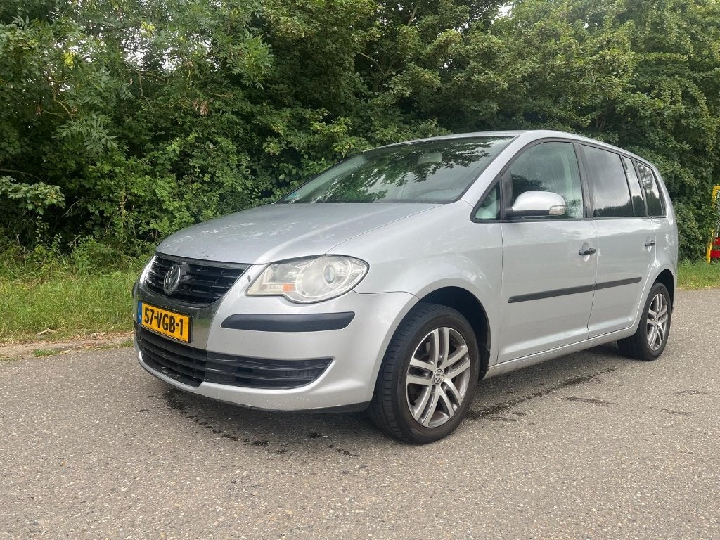Volkswagen Touran 1.9 TDI 2007 Grijs kenteken Marge, Voorwielaandrijving, Stof, Zwart, Volkswagen