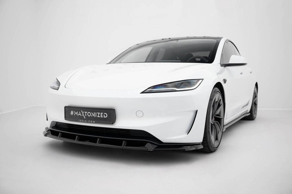 Voorlip sideskirt diffuser spoiler Tesla Model 3 Performance