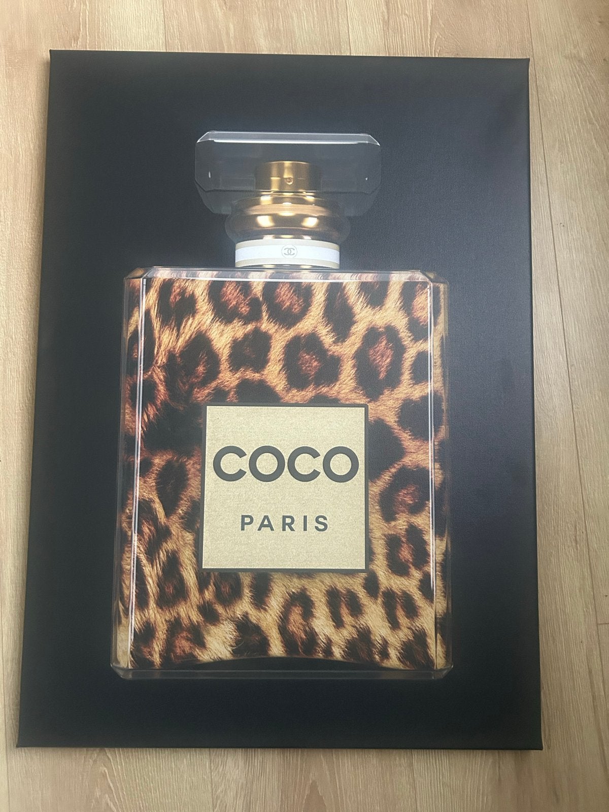 Coco Paris Canvas Schilderij - Luipaardprint (15x20), Minder dan 50 cm, Nieuw, Ophalen of Verzenden, Schilderij