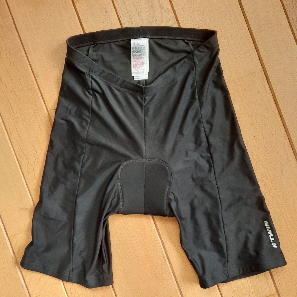 B'Twin heren fiets wielren broek zwart maat XL -, Zwart, Maat 56/58 (XL), Ophalen of Verzenden, Zo goed als nieuw