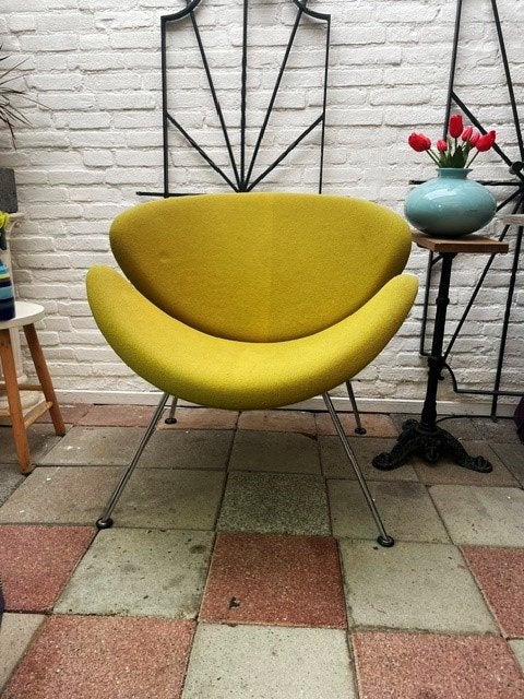 fauteuil design ontwerp van Pierre Paulin, Huis en Inrichting, Fauteuils, Ophalen, Overige materialen, Gebruikt, 75 tot 100 cm
