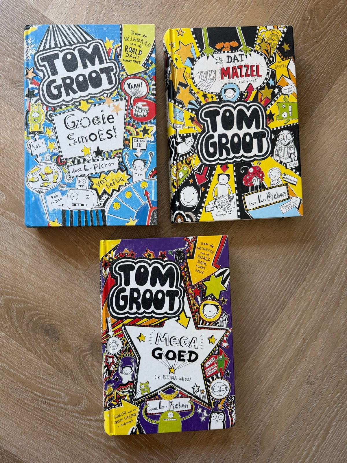 Tom Groot Boeken: Goeie Smoes!, Even Mazzel, Mega Goed, Ophalen of Verzenden, Zo goed als nieuw, Fictie algemeen