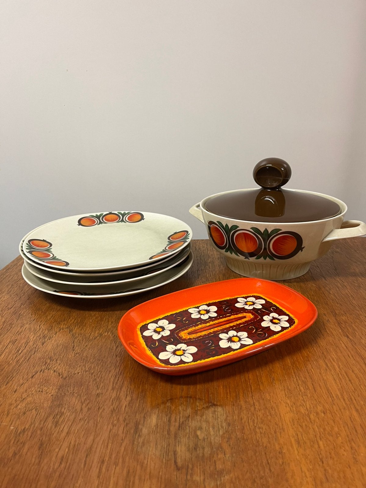 Vintage Irschenreuth Bavaria soep terrine met vier borden, Antiek en Kunst, Ophalen of Verzenden