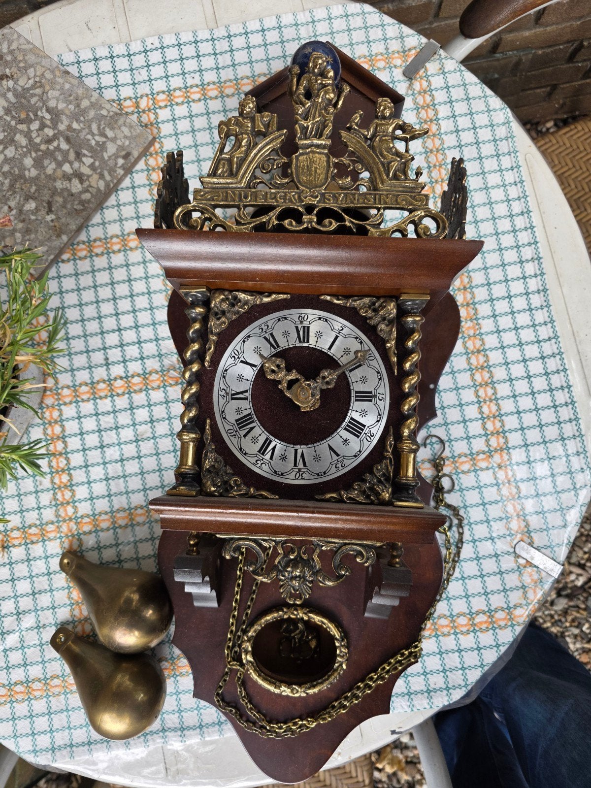 Zaanse  Wandklok , jaren zeventig., Antiek en Kunst, Ophalen