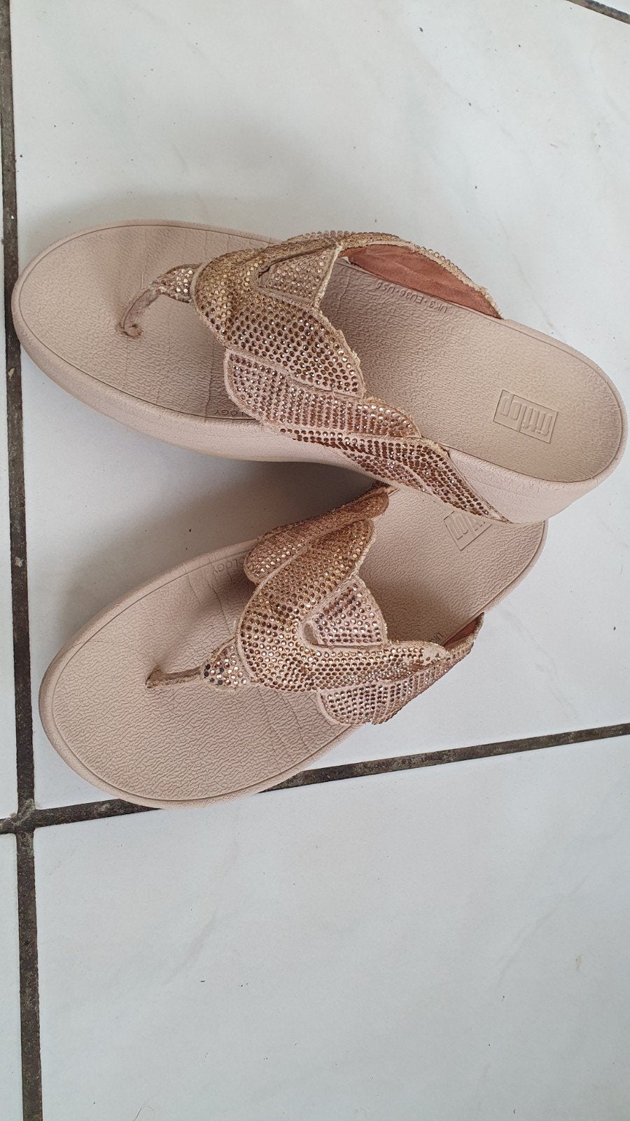 FitFlop Slippers met strass steentjes, Slippers, Verzenden, Beige, FitFlop