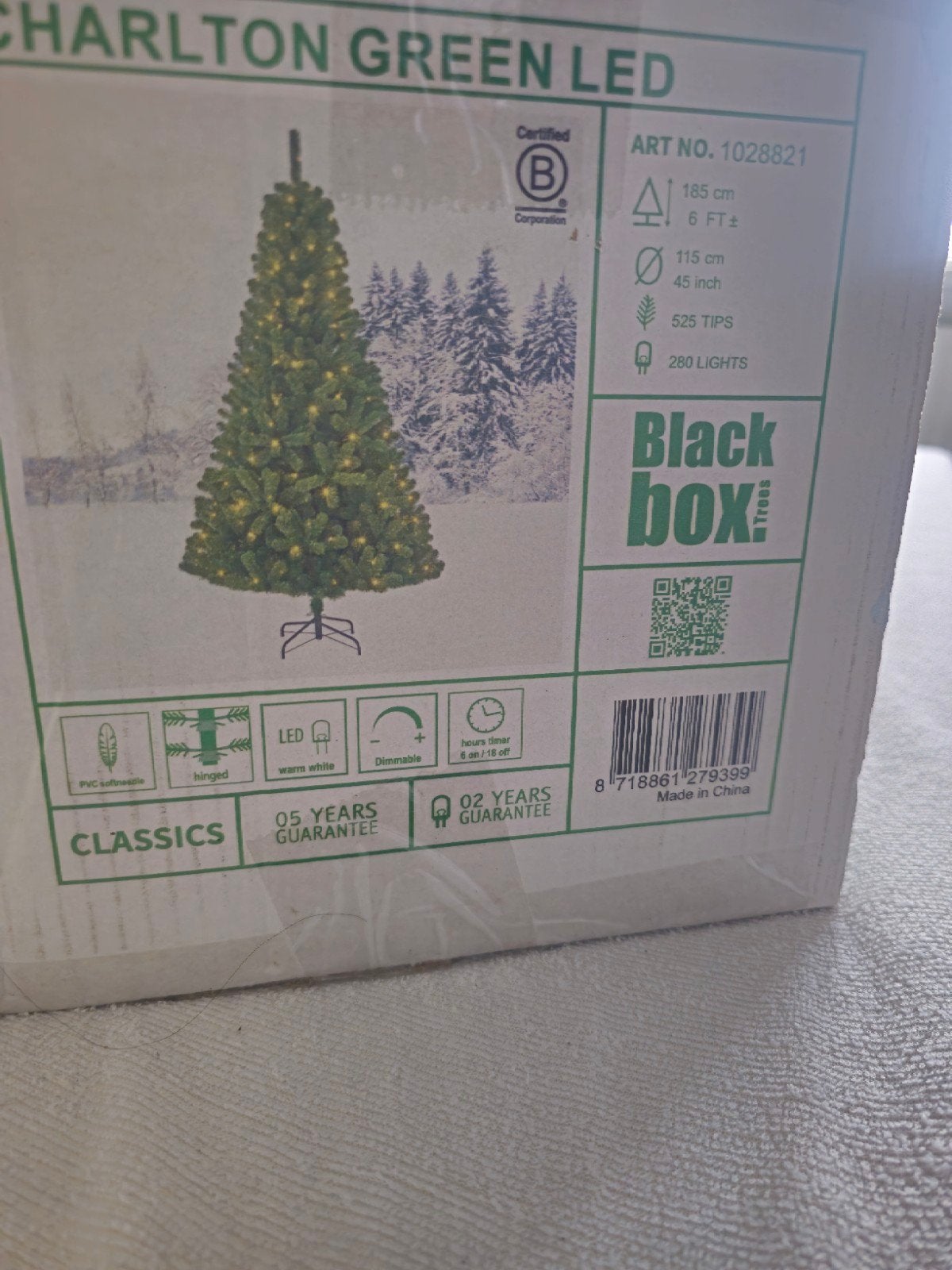Prachtig nieuwe kerstboom nog in verpakking !, Ophalen of Verzenden, Nieuw