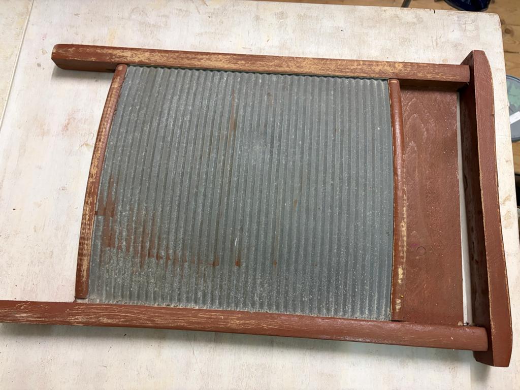 Vintage Wasbord - Decoratie of Muziekinstrument, Ophalen, Zo goed als nieuw
