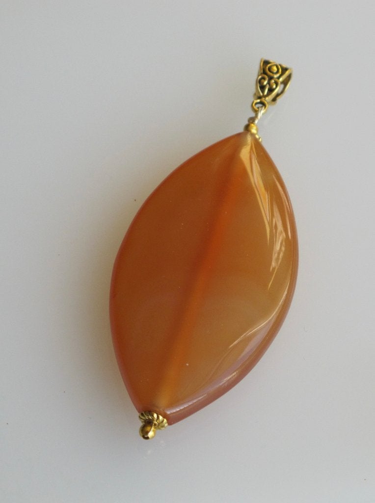 Prachtige hanger met grote ovale Carneool edelsteen, Verzenden, Nieuw