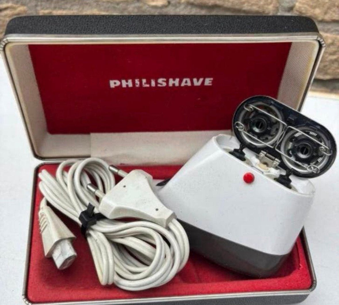 Vintage Philisshave-scheerapparaat -verzorgingsset met etui, Ophalen of Verzenden, Persoonlijke verzorging