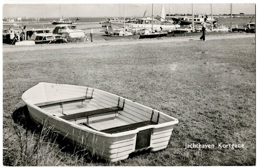 Kortgene (Z) Jachthaven gelopen, uitgave boekhandel Post, Verzenden, 1940 tot 1960, Gelopen, Zeeland