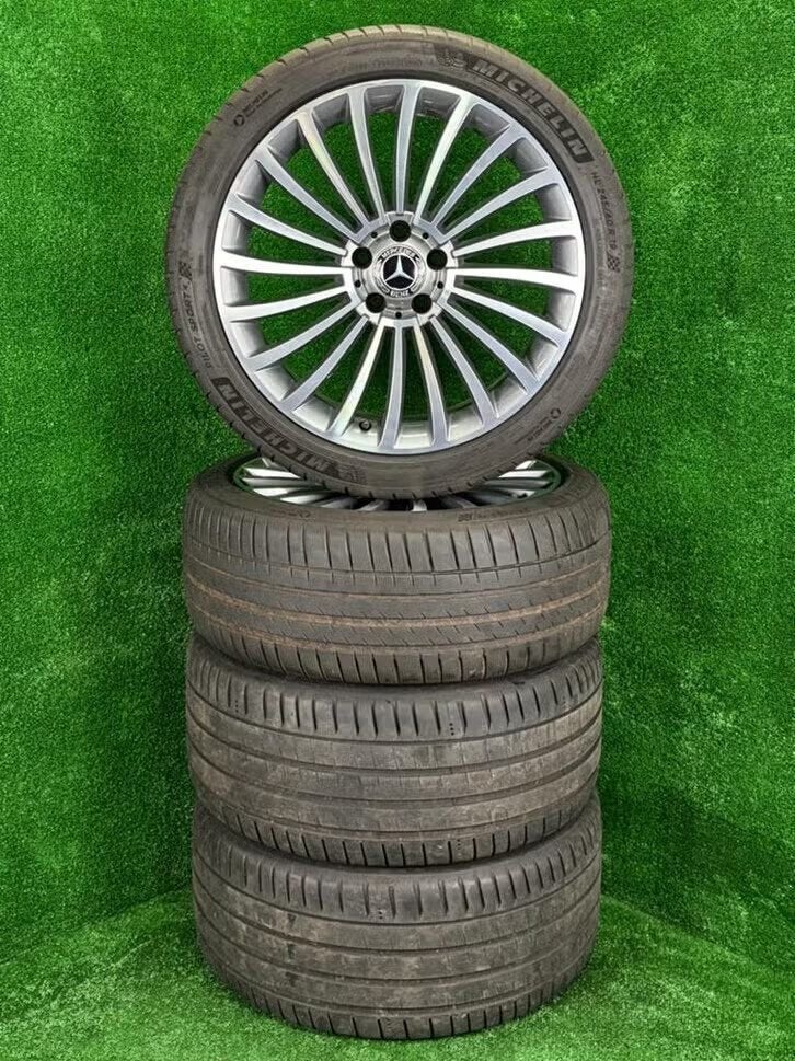 Originele 19 inch Mercedes velgen met banden SL R231, 19 inch, Gebruikt, 275 mm, Banden en Velgen