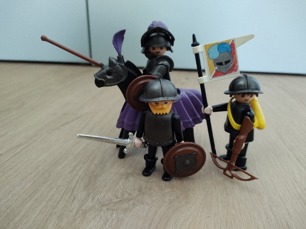 Playmobil Zwarte ridders set 3329 uit jaren 80, Kinderen en Baby's, Ophalen, Gebruikt, Complete set, Knights
