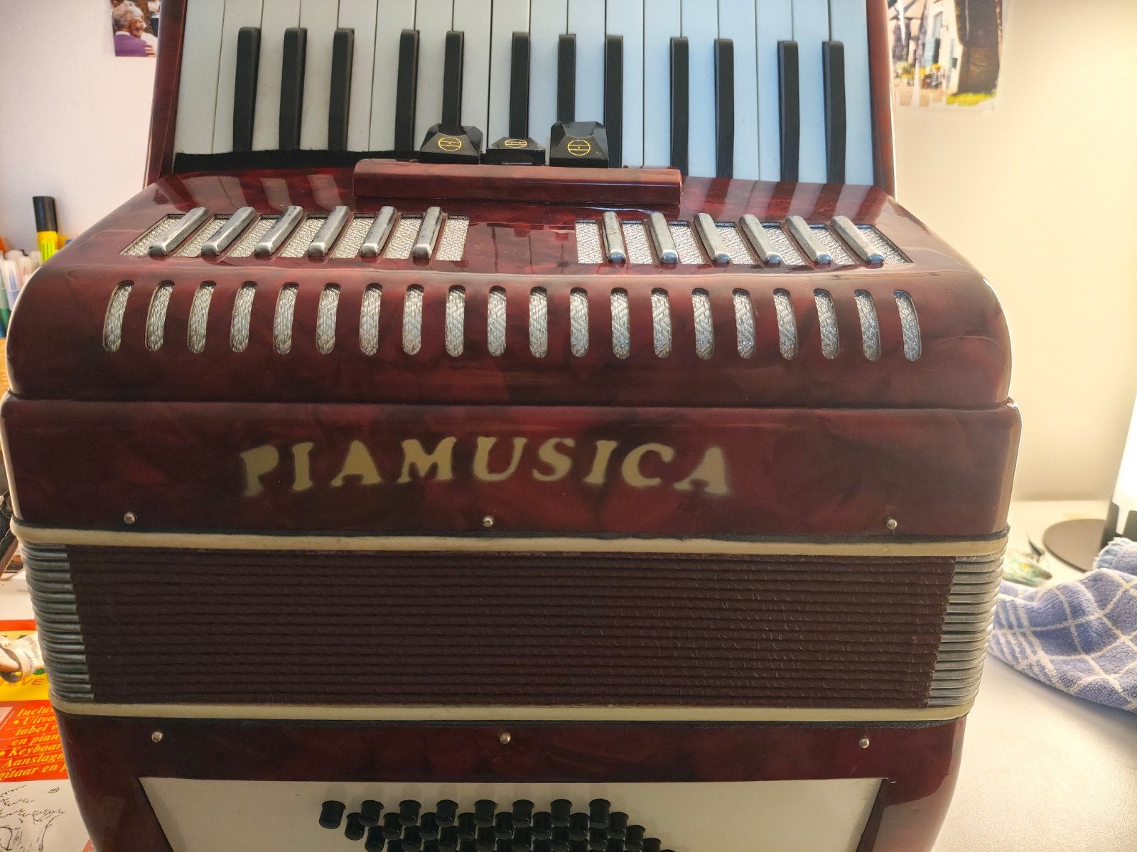 Accordeon - Italiaans, 48 bassen, met koffer, Muziek en Instrumenten, Overige merken, Met koffer, 48-bas, Gebruikt