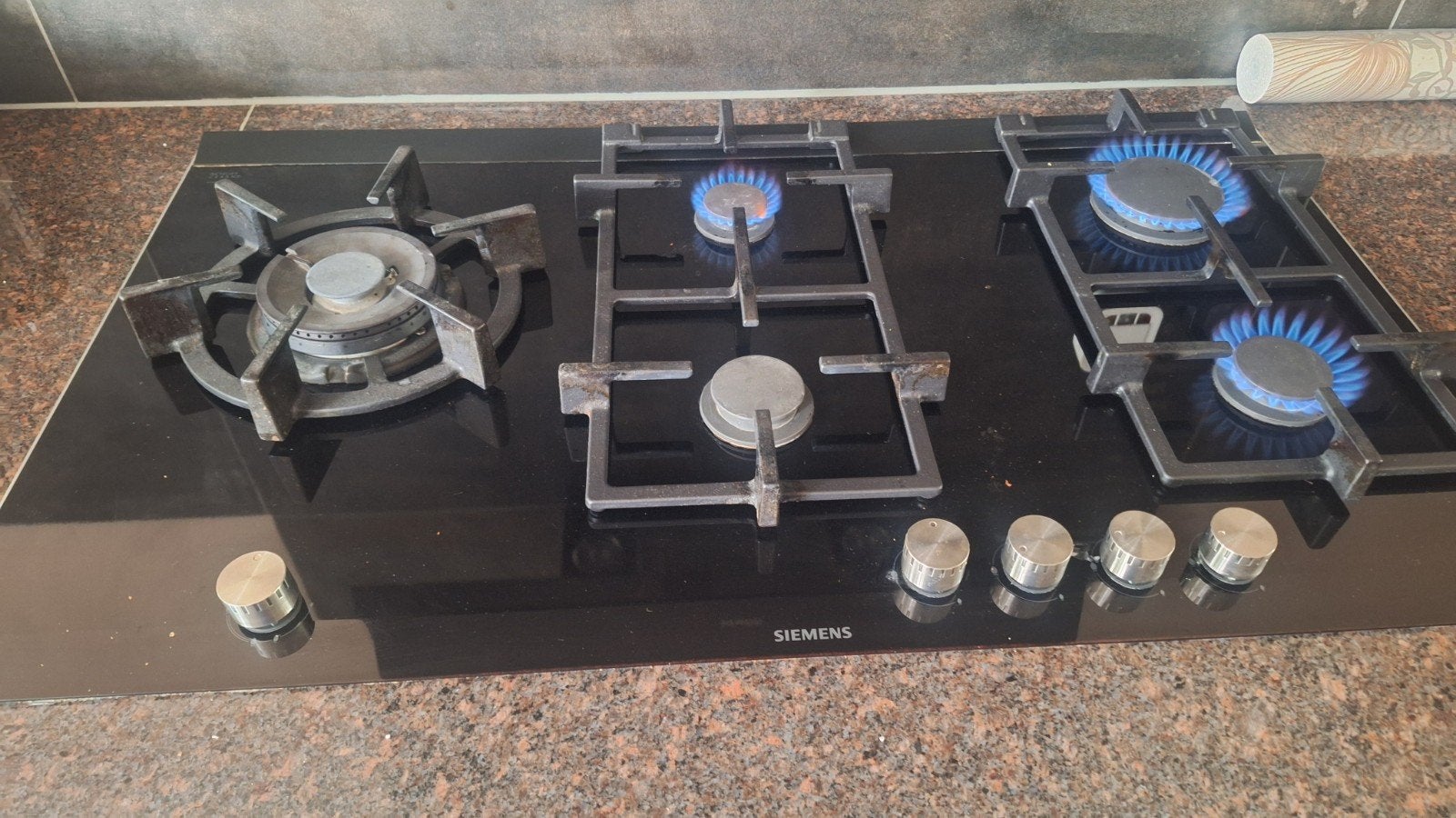 Siemens Gas op glas kookplaat 90 cm HSEK9F4L30, Ophalen
