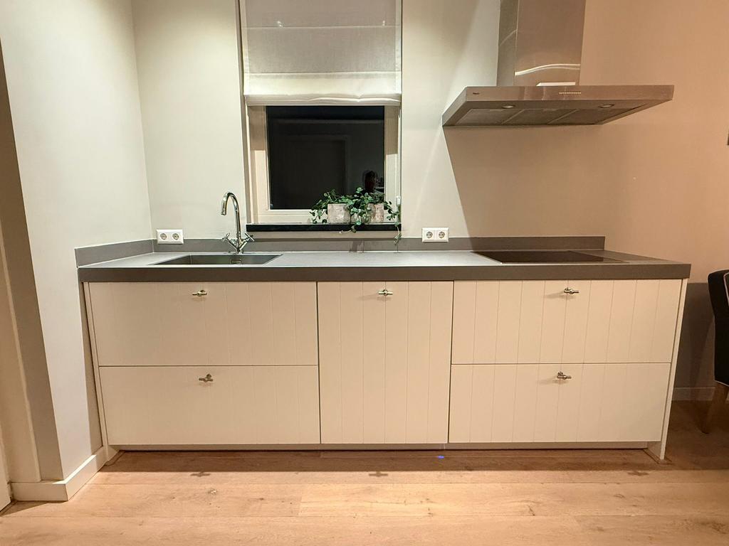 Complete Nette Rechte Keuken + Keramiek + GEDEMONTEERD, Ophalen of Verzenden, Zo goed als nieuw, Overige materialen, Dubbelwandige keuken
