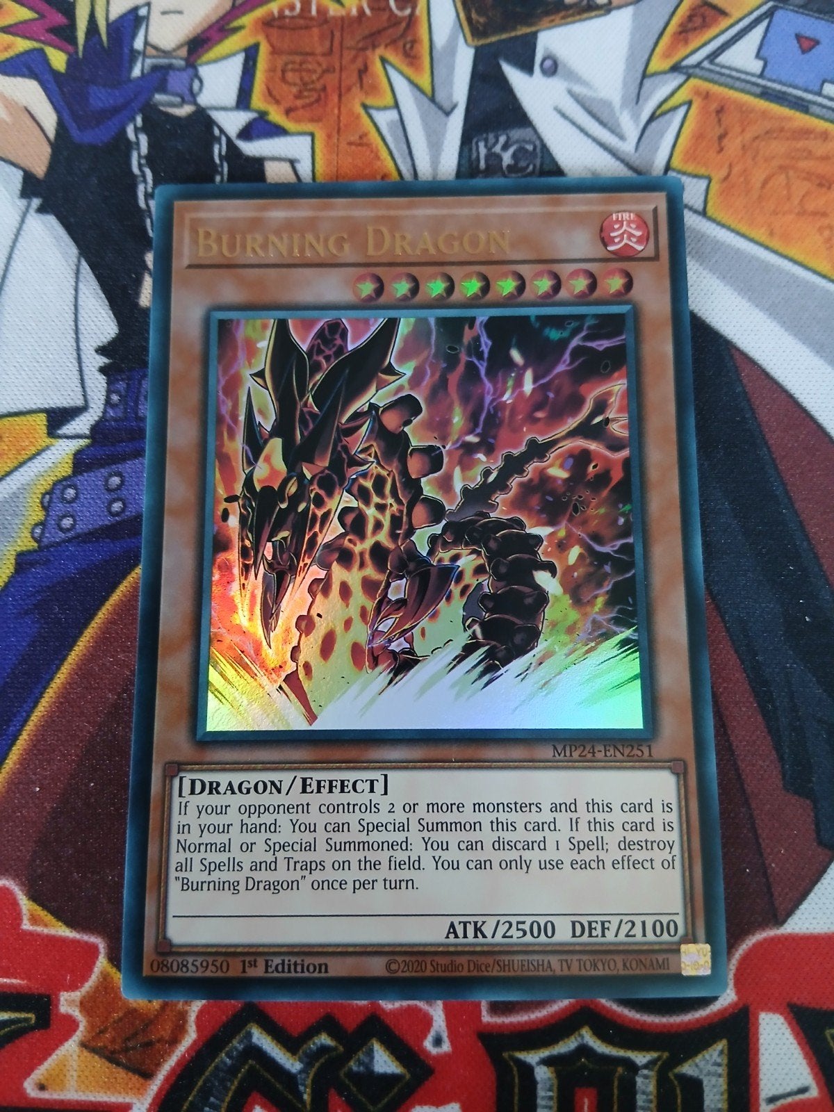 Burning Dragon - Ultra Rare MP24 - Yu-Gi-Oh, Ophalen of Verzenden, Zo goed als nieuw, Foil