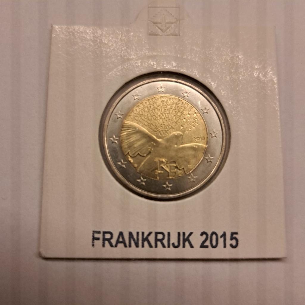 2 Euro Frankrijk 2015 - 70 Jaar Vrede unc, Ophalen of Verzenden, Frankrijk, 2 euro, Losse munt