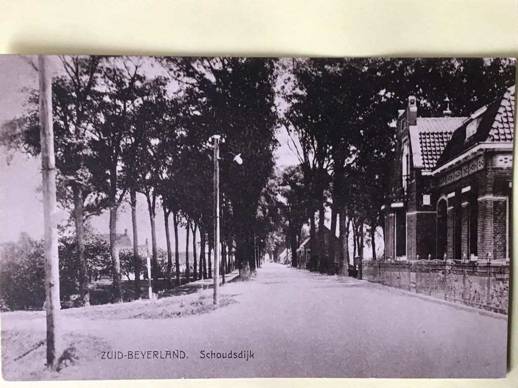 Ansichtkaart Zuid-Beijerland Schoudsdijk - ca 1925-30, Ophalen of Verzenden, 1920 tot 1940, Ongelopen, Zuid-Holland