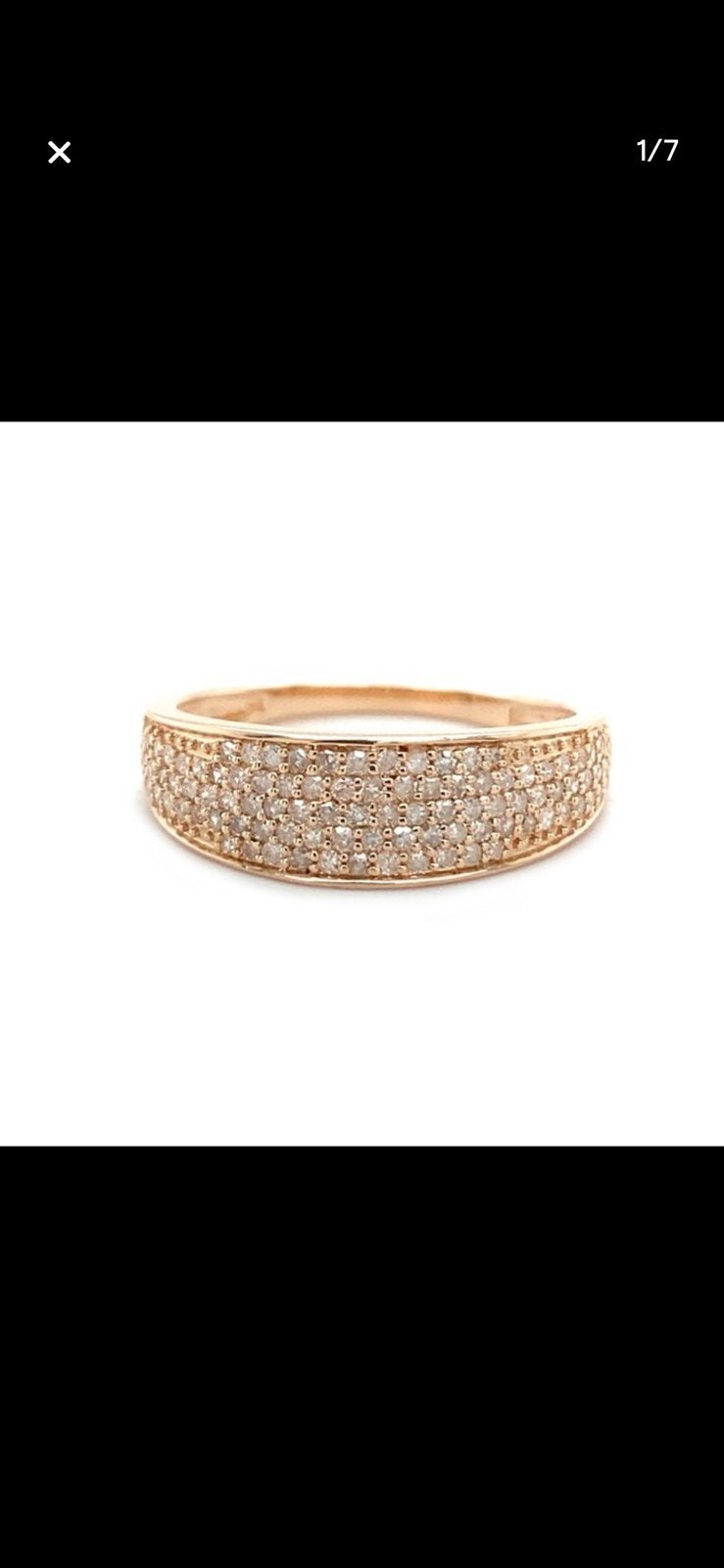 Gouden ring “ Rose goud “ 585 ( 14 k) met 99 Diamanten, Sieraden, Tassen en Uiterlijk, Ringen, Ophalen of Verzenden, Zo goed als nieuw