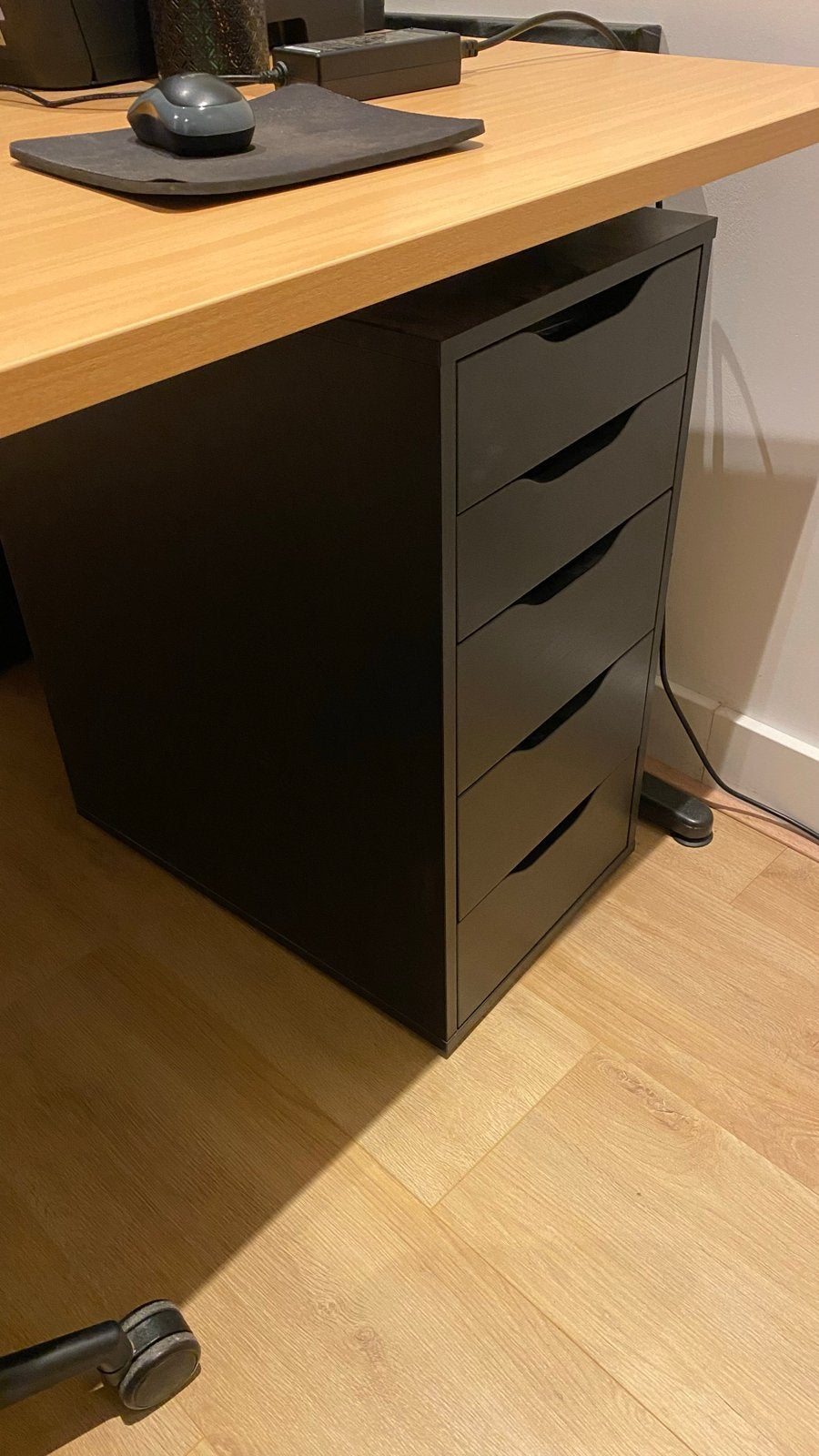 2x IKEA Alex ladeblok, zwart, 5 laden, Huis en Inrichting, Kasten | Ladekasten, Ophalen, Minder dan 50 cm, 5 laden of meer, Zo goed als nieuw