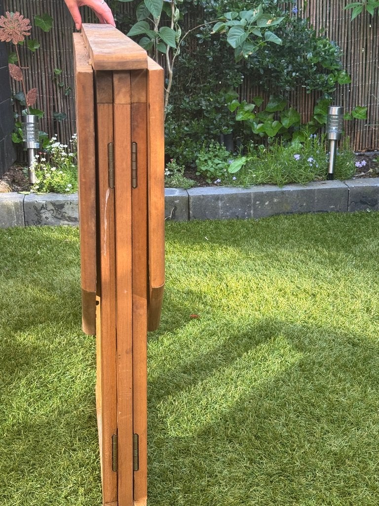 hardhouten klap tafel voor tuin of boot, Ophalen, Gebruikt, Rechthoekig, Hout