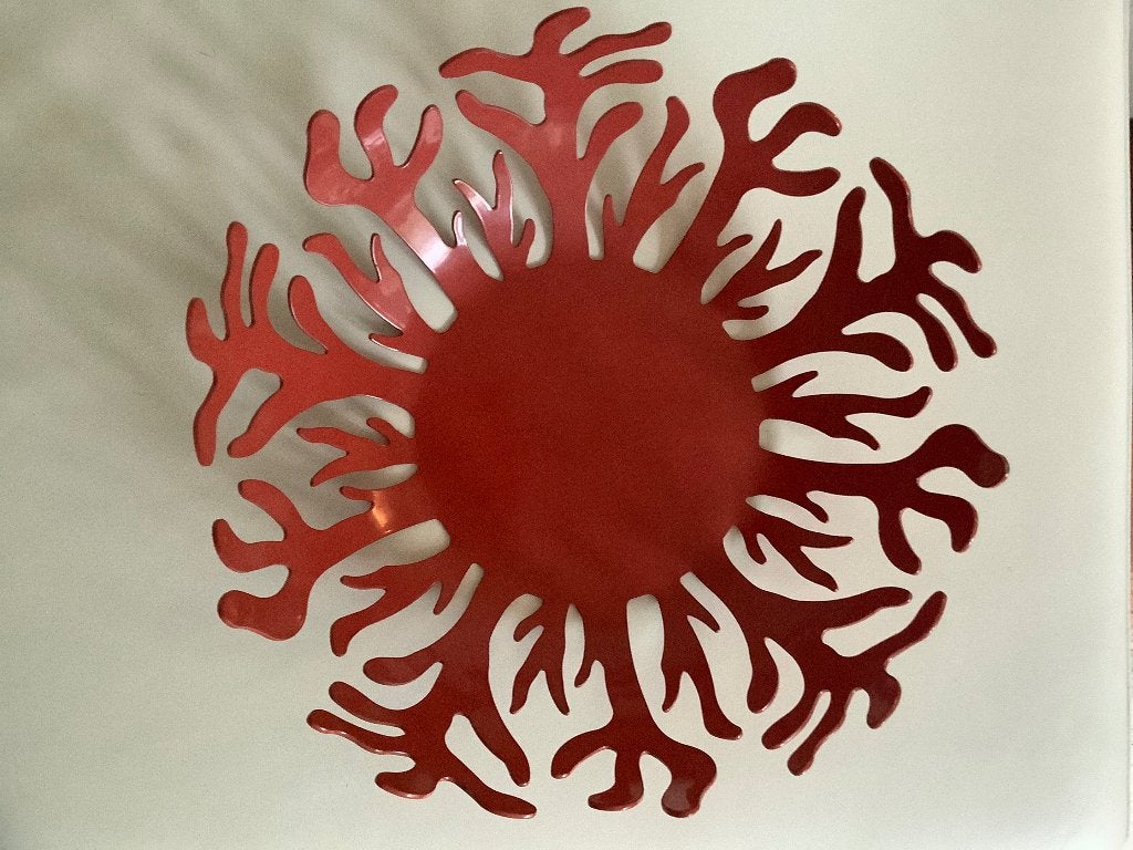 E. Silvestris 2005 Alessi Mediterraneo Fruitmand schaal rood, Overige materialen, Gebruikt, Mand, Rond
