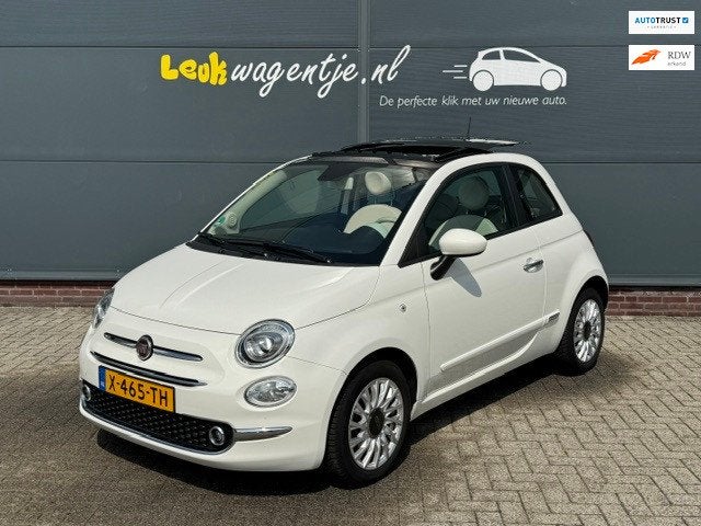 Fiat 500 1.0 Hybrid Lounge *schuifdak *carplay *cruise, Auto's, Fiat, Voorwielaandrijving, Euro 6, 4 stoelen, Leder en Stof