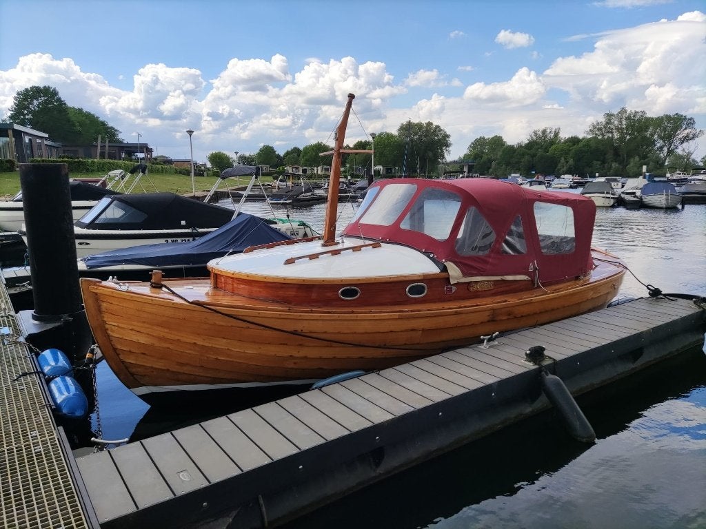 Overnaadse, eikenhouten sloep Snipa evt met Velmmix trailer., Binnenboordmotor, Diesel, 1.85 meter, Rondzit