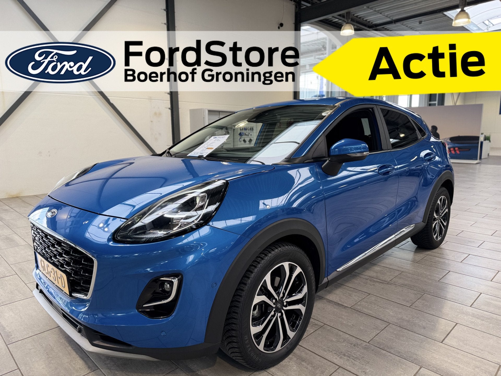 Ford Puma Hybrid Titanium Automaat | Adapt. Cruise | All sea, Auto's, Ford, 12 maanden, 665 kg, Bedrijf, Hybride Elektrisch/Benzine
