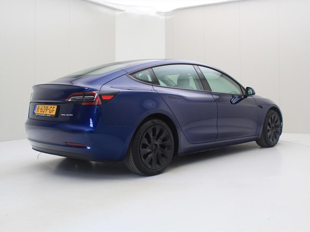 Tesla Model 3 Long-Range AWD 351pk 75 kWh FACELIFT 87% SoH [, Auto's, Tesla, Automaat, Adaptive Cruise Control, Gebruikt, Blauw