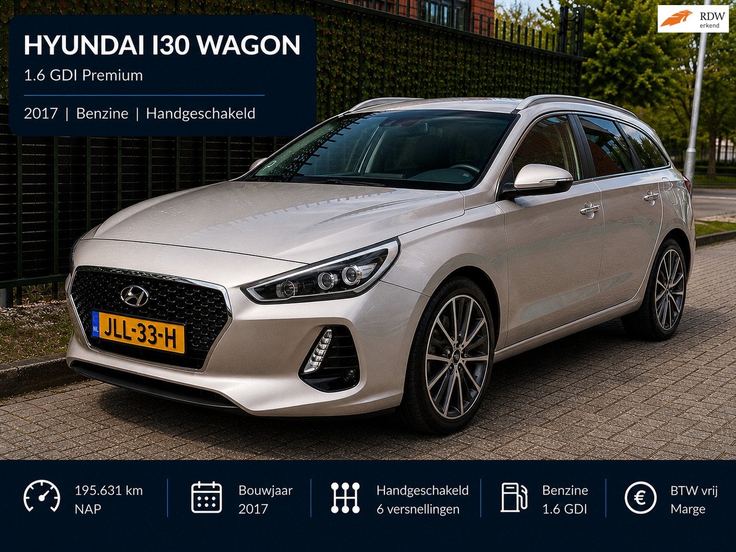 Hyundai I30 Wagon 1.0 T-GDI Premium AIRCO|CRUISE|CAMERA|LED, Auto's, Hyundai, Voorwielaandrijving, Stof, Gebruikt, Handgeschakeld