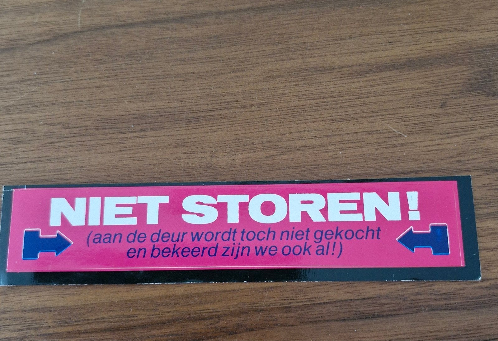 10028 Grappige 'Niet Storen!' sticker voor de deur, Ophalen of Verzenden, Nieuw, Overige typen