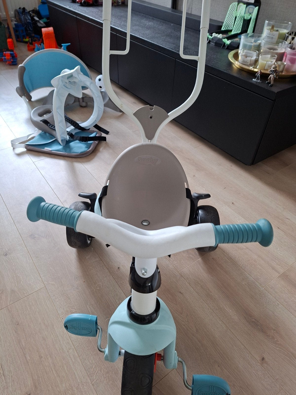 Smoby 3in 1 driewieler, Ophalen