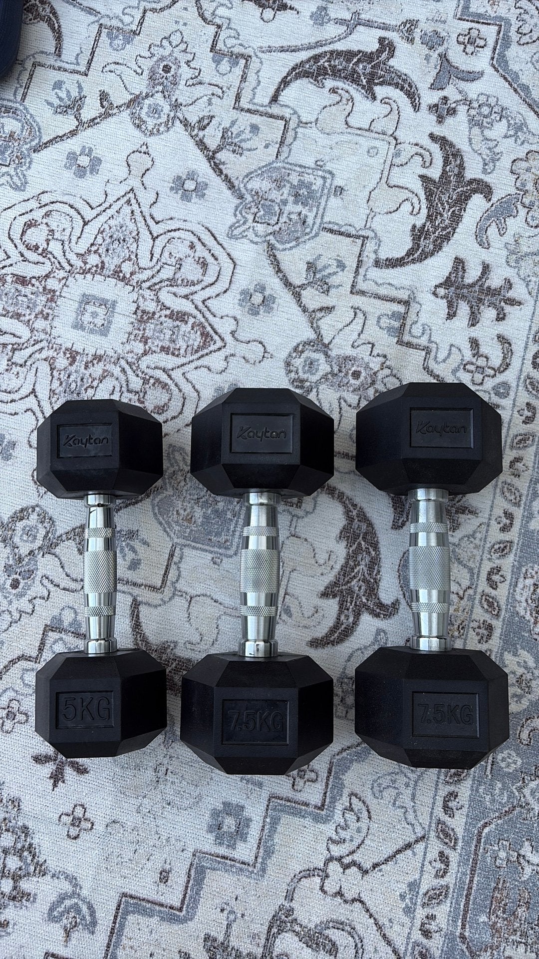 Dumbells 2 X 7,5 1 X 5 kilo, Ophalen, Zo goed als nieuw, Dumbbell