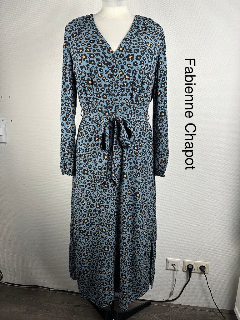 Fabienne Chapot Jurk  (mt: 42) 21,1/9519, Blauw, Maat 42/44 (L), Ophalen of Verzenden, Zo goed als nieuw