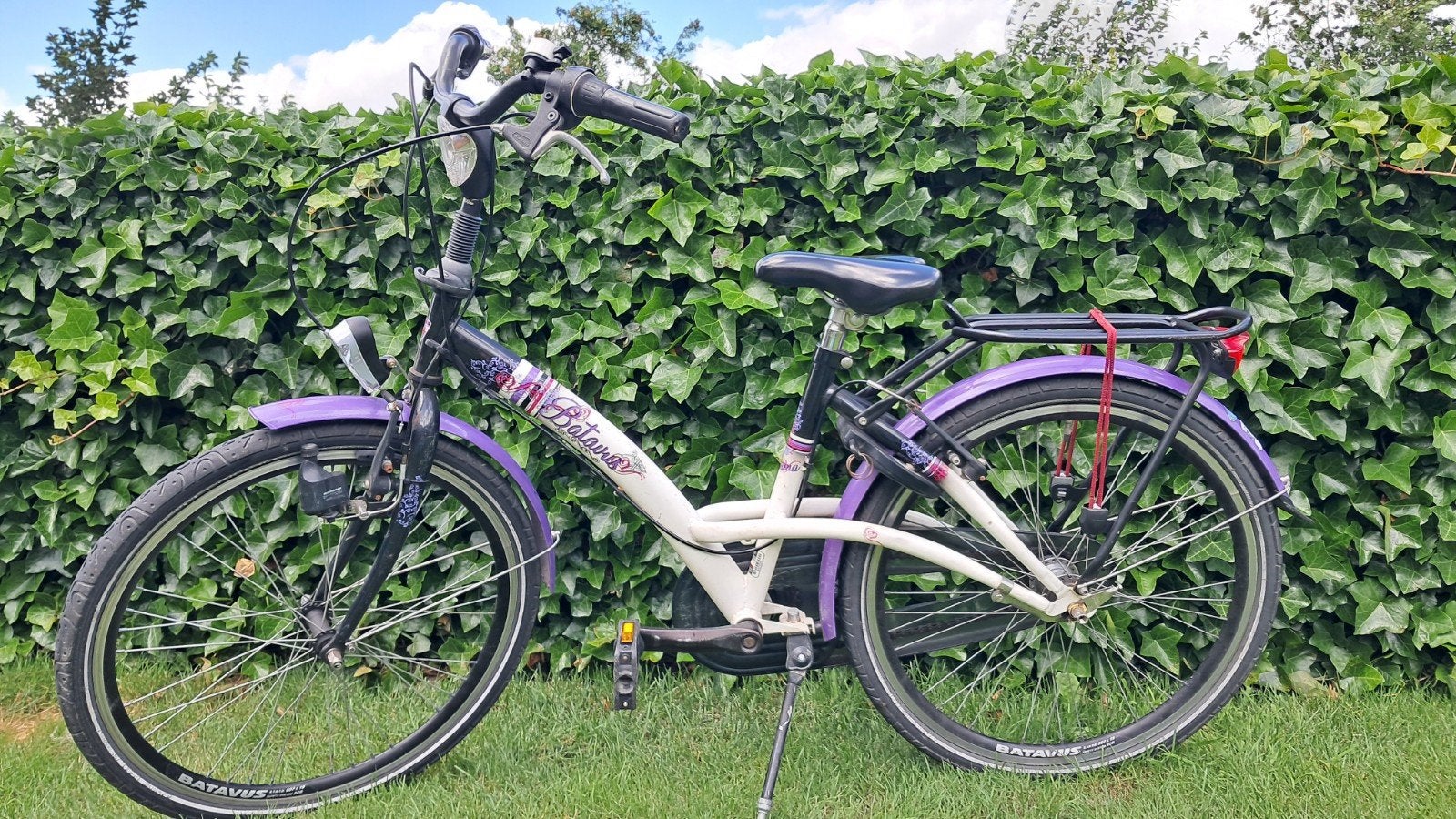 Batavus Meisjesfiets 24 inch - Paars/Wit, Fietsen en Brommers, Fietsen | Meisjes, Ophalen, Versnellingen, Batavus, Gebruikt
