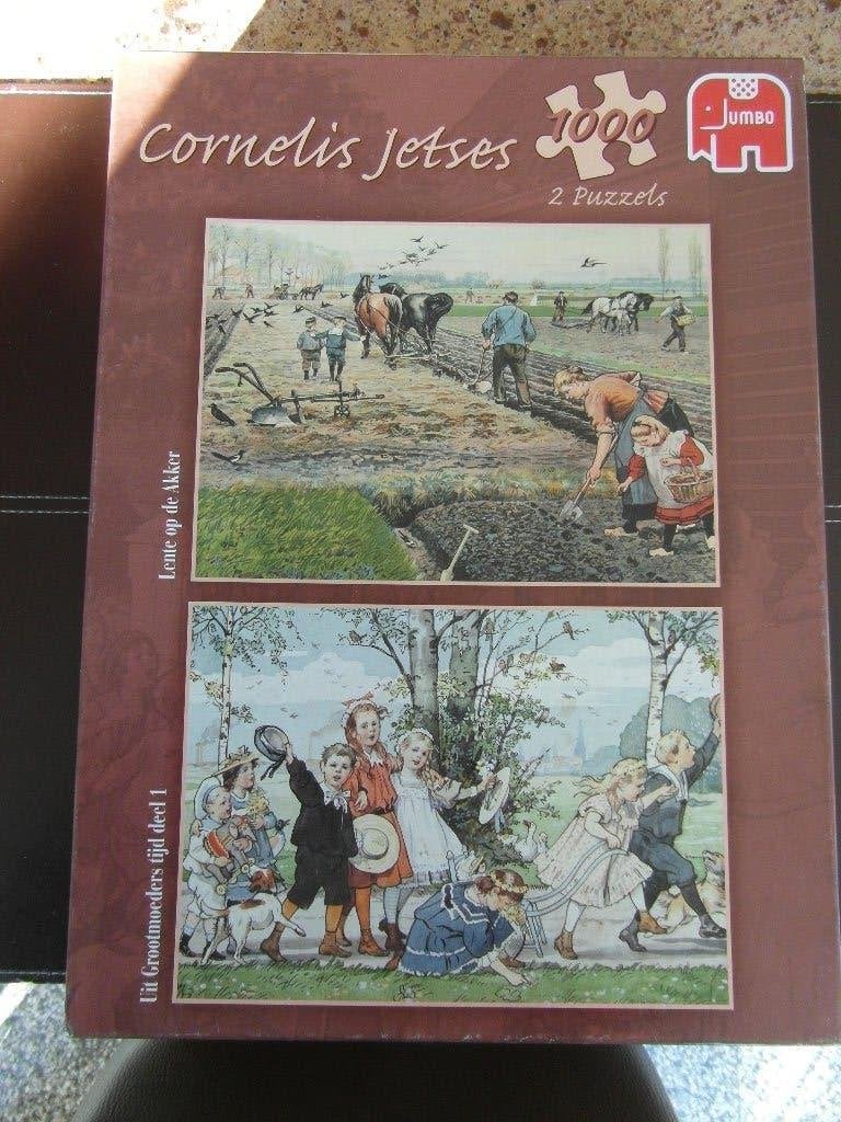 Jumbo Puzzel "CORNELIS JETSES"   2x 1000 stukjes, Ophalen of Verzenden, 500 t/m 1500 stukjes, Zo goed als nieuw, Legpuzzel