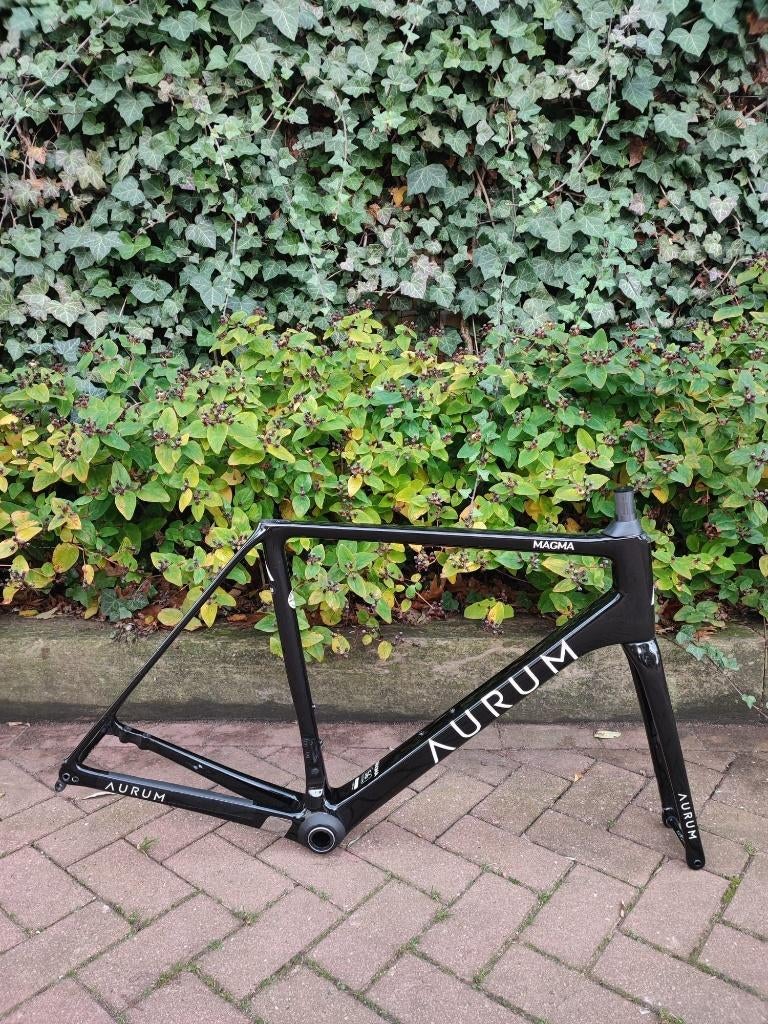 Aurum Magma frameset 56 cm zwart, Fietsen en Brommers, Fietsen | Racefietsen, Overige merken, Gebruikt, Carbon, Ophalen of Verzenden
