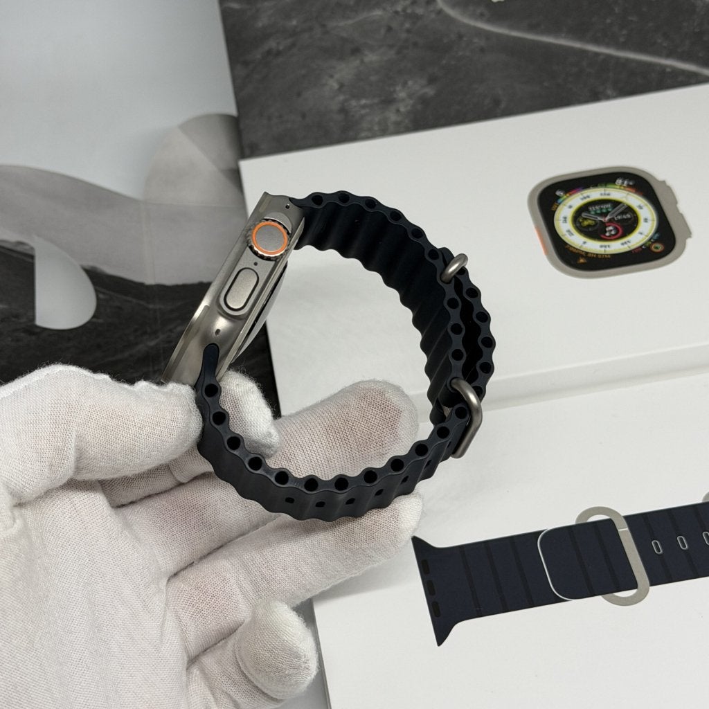 Apple Watch Ultra 1 grijs /oceaanband /93% batt /garantie., Apple, Zo goed als nieuw, Support@apple.com, Apple Park Way, Cupertino, California