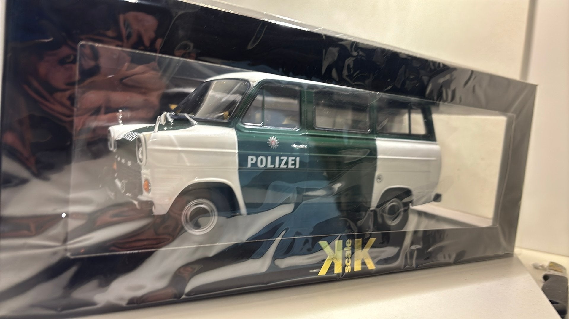 Ford transit polizei 1965 1970 kk-scale 1.18, Overige merken, Ophalen of Verzenden, A, A