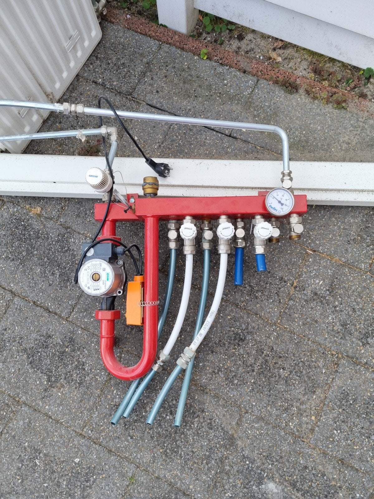 Wilo SCR25/5-3-P verdeler met pomp voor vloerverwarming, Doe-het-zelf en Verbouw, Verwarming en Radiatoren, Ophalen of Verzenden