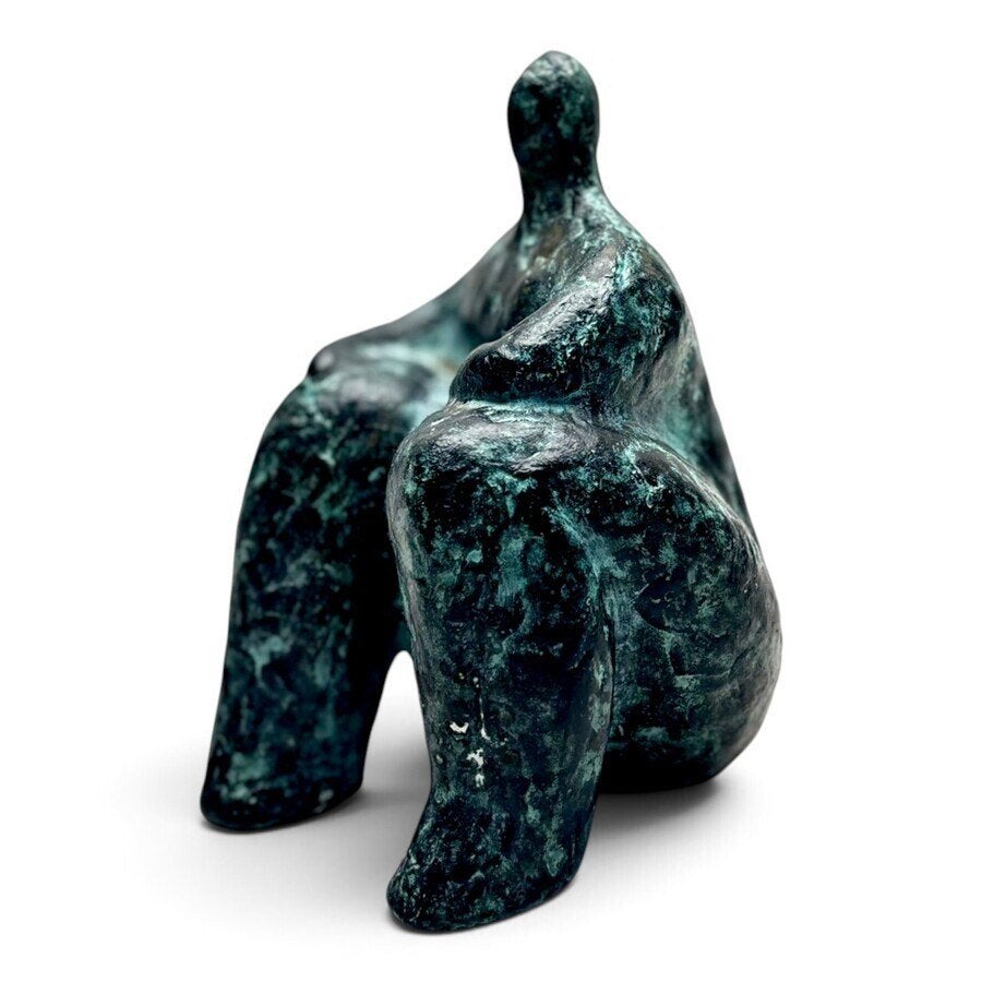 Catrien van Amstel (1950) - Bronzen sculptuur, oervrouw, Ophalen of Verzenden, Brons