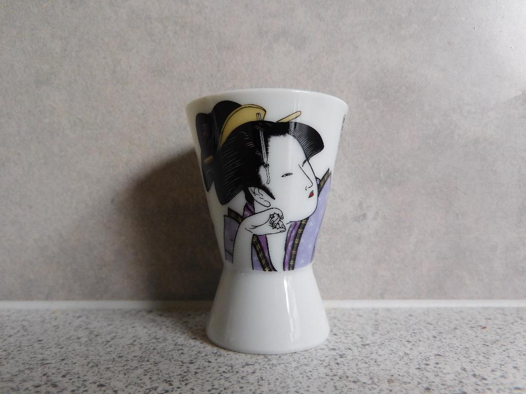 Sake Kopje 50 ml. Geisha Kimono Lila, Ophalen of Verzenden