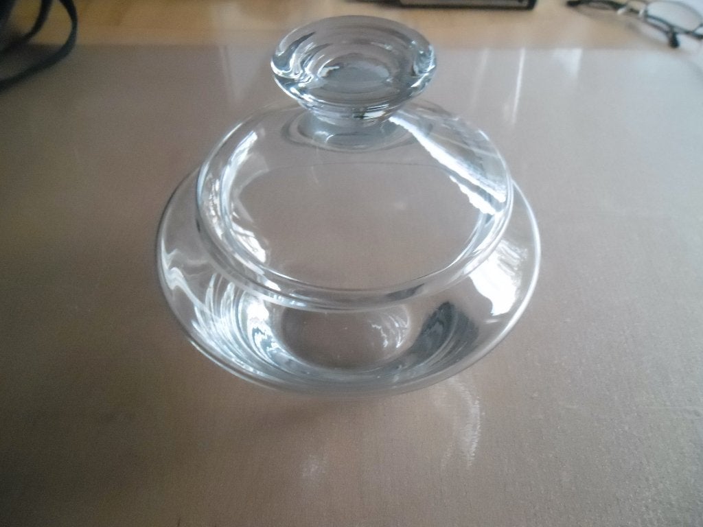 Glazen voorraadpot met deksel, Beige, Glas, Ophalen of Verzenden, Zo goed als nieuw