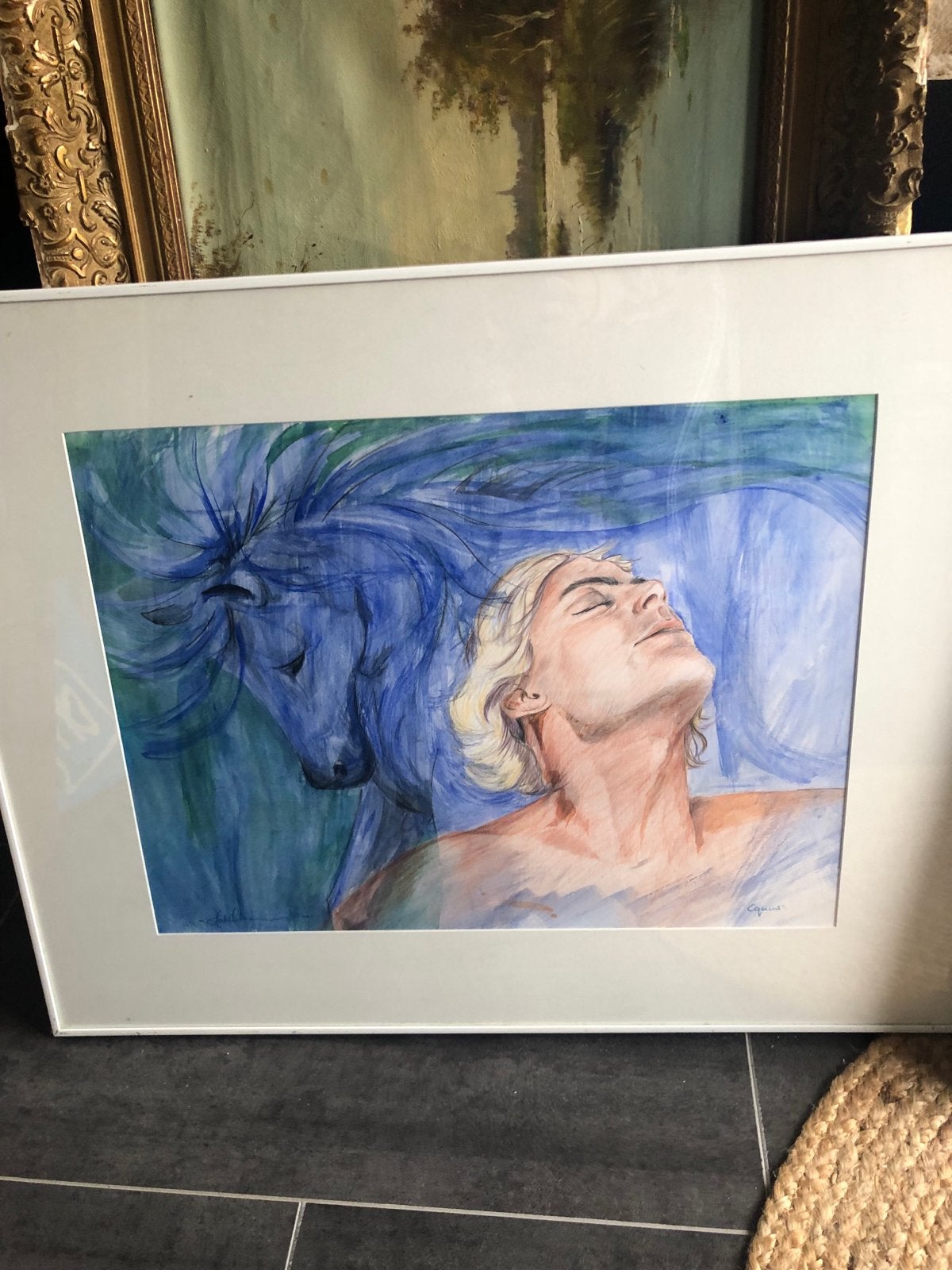 Prachtig pastel schilderij van kunstenaar, Antiek en Kunst, Ophalen of Verzenden