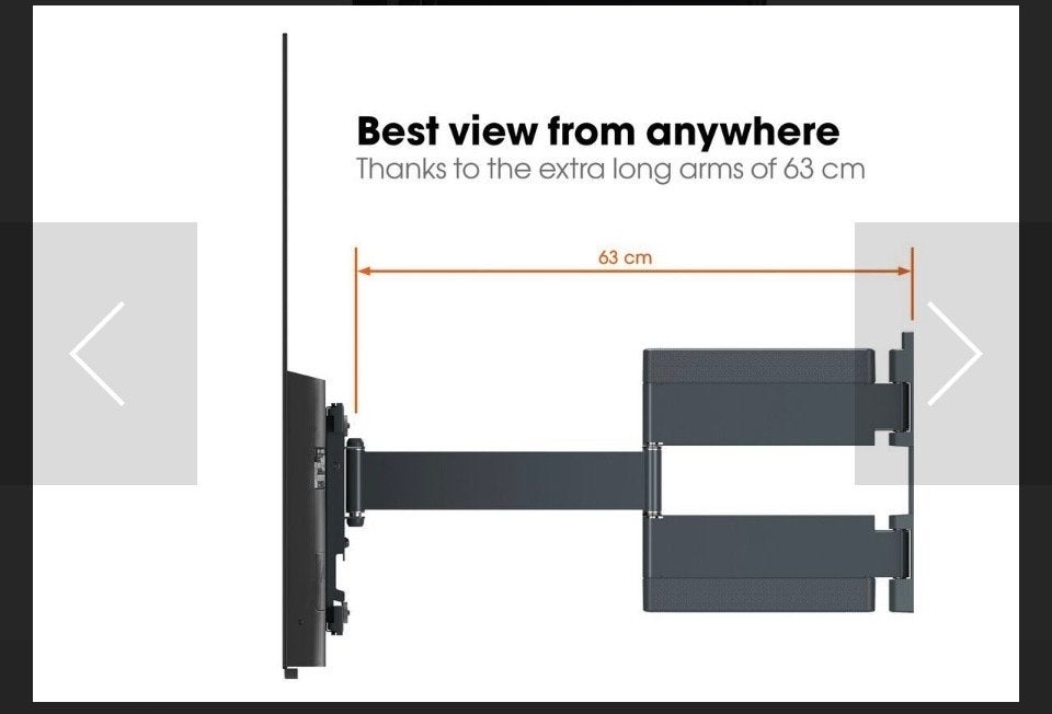 Foto 9 van Vogel's THIN 546 Draaibare TV Beugel voor OLED TV's