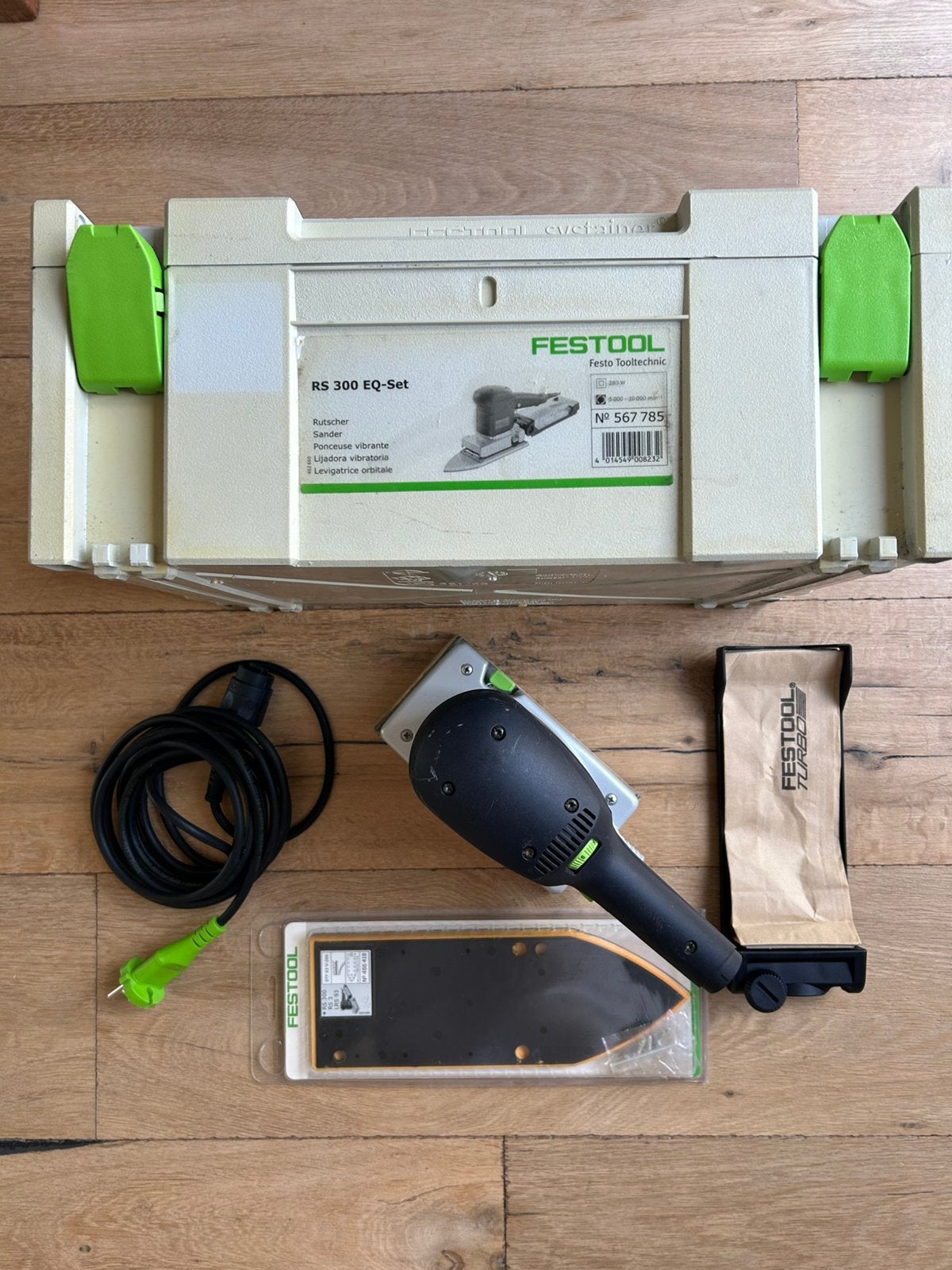 TE KOOP, FESTOOL SCHUURMACHINE RS300EQ, Ophalen, Zo goed als nieuw, Minder dan 600 watt, Vlakschuurmachine