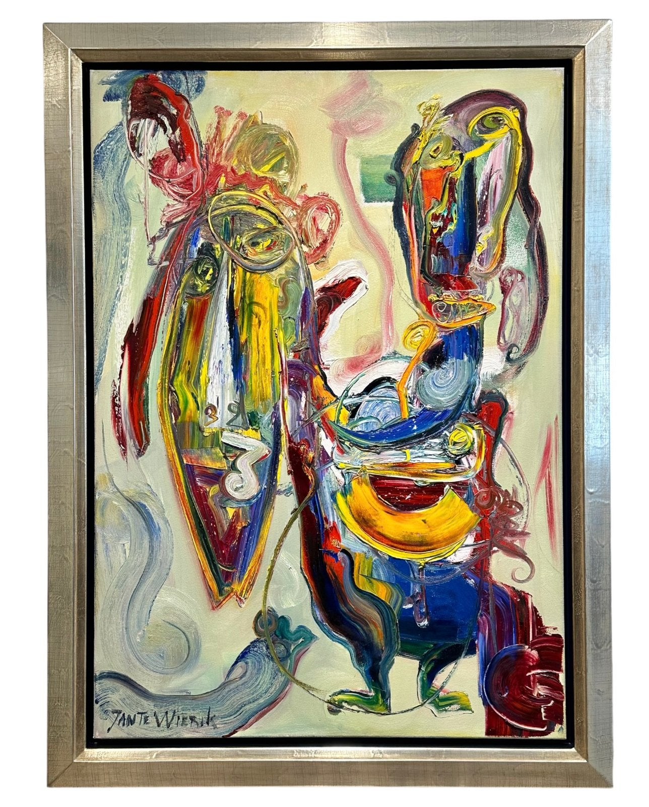 Jan te Wierik || Olieverf op doek, Ophalen, Abstract, Gesigneerd, Olieverf